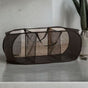 Black 3‑Compartment Horizontal Laundry Hamper 2 PCS, Christmas Multi‑Grid Storage Gift