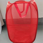 Red Vertical Laundry Hamper 2 PCS, Christmas Multi‑Purpose Storage Gift for Clothes & Toys