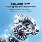 High‑Speed Brushless Mini Portable Turbo Fan, Handheld Wireless Blower for Outdoor Use, LED Light Blowing Function Storage Bag Packaging