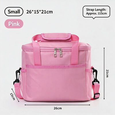 Lightweight Small Thermal Meal Handbag, Waterproof Thickened Aluminum Foil Inner, Ideal For Student Short‑Distance Meal Carrying, Holiday Commuter Practical Present, Pink Small