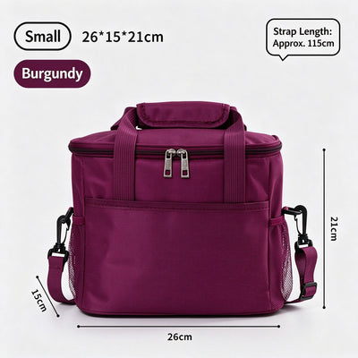Mini Portable Waterproof Insulated Lunch Bag, Small Size Food Warm‑Keeping Tote For Office Worker And Student, Christmas Daily Life Accessory, Purple Small