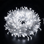 Plug‑in LED Twinkling Star Fairy String Lights, Cool Pure White Glow For Modern‑Style Outdoor Camping Tree Decoration, Christmas Courtyard Ornament, 10M 100Leds Cool White