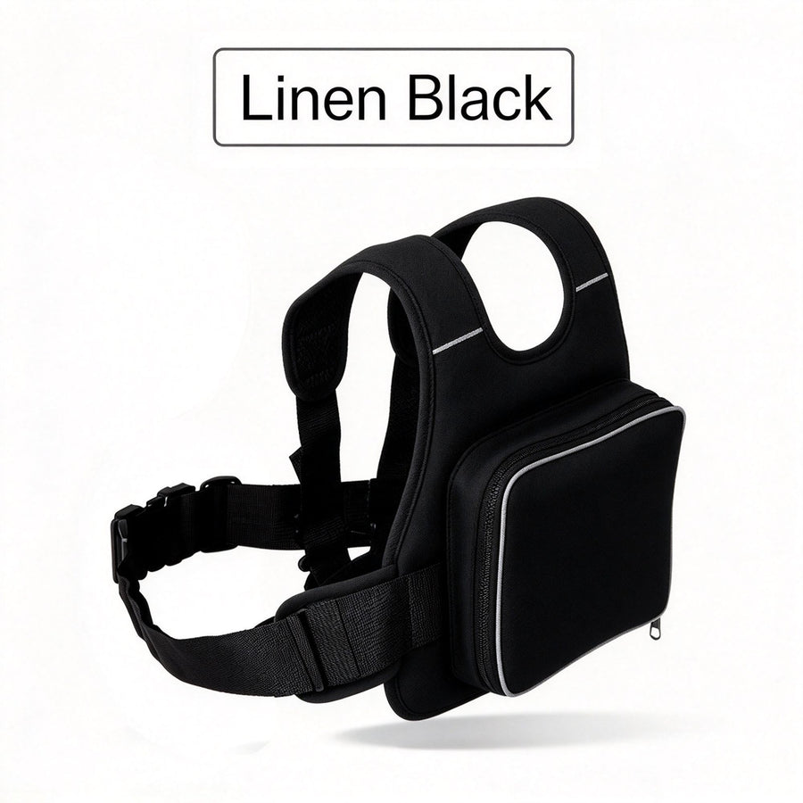 E‑Bike Motorbike Cycling Anti‑Drop Safety Fixing Harness Black Storage Bag, Universal Front Rear Use Binding Strap, Holiday Outdoor Riding Secure Protective Gear