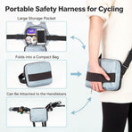 E‑Bike Motorbike Cycling Anti‑Drop Safety Fixing Harness Black Storage Bag, Universal Front Rear Use Binding Strap, Holiday Outdoor Riding Secure Protective Gear