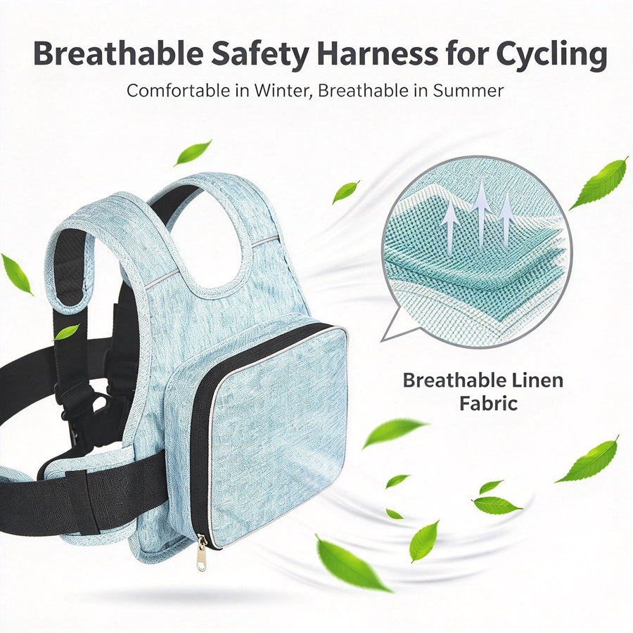 E‑Bike Motorbike Cycling Anti‑Drop Safety Fixing Harness Black Storage Bag, Universal Front Rear Use Binding Strap, Holiday Outdoor Riding Secure Protective Gear