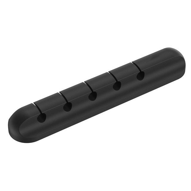 Black 5‑Hole Cable Holder Clips 3Pcs Desktop Data Charging Cord Management Fixer, Tidy Desk Storage Organizer Practical Xmas Gift For Home User