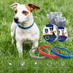 Pink Buckle Strap Dog Neck Band 62cm Tin Case One Size Fits All Eco-Friendly 8 Month Protection from Fleas Ticks Larvae Lice Mosquitoes