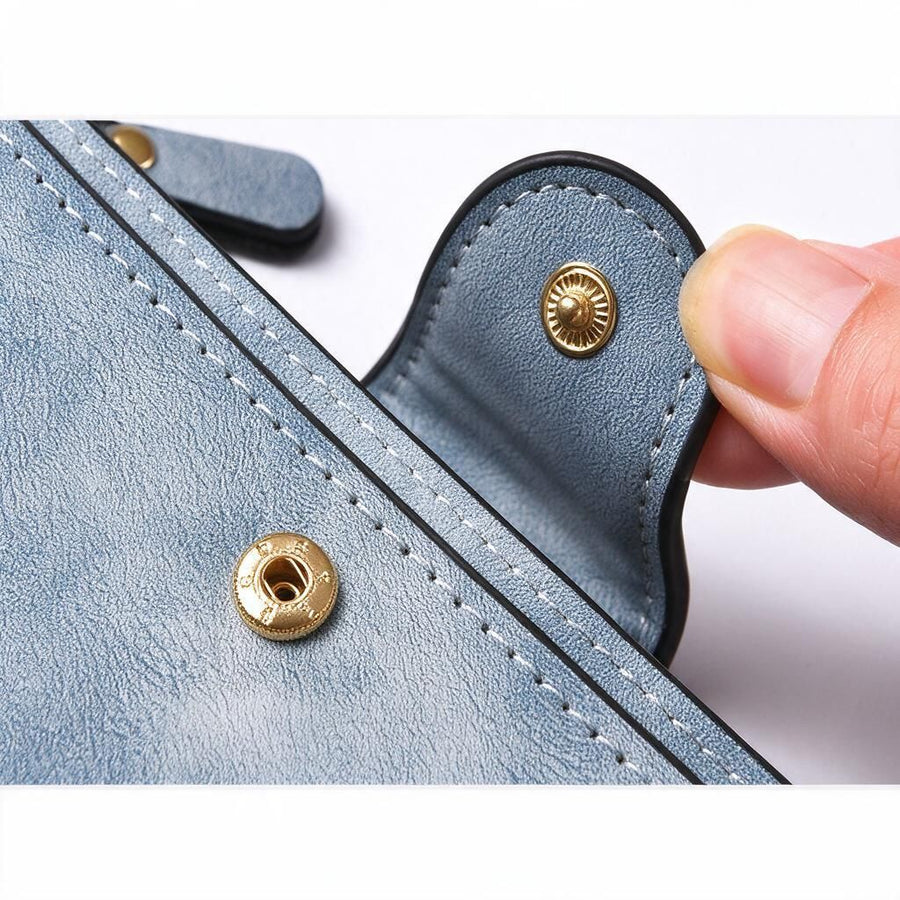 Pink Faux Leather Long Purse for Women Snap Fastening Flap Clutch Zip Coin Compartment Large Capacity Halloween Gift 1pc
