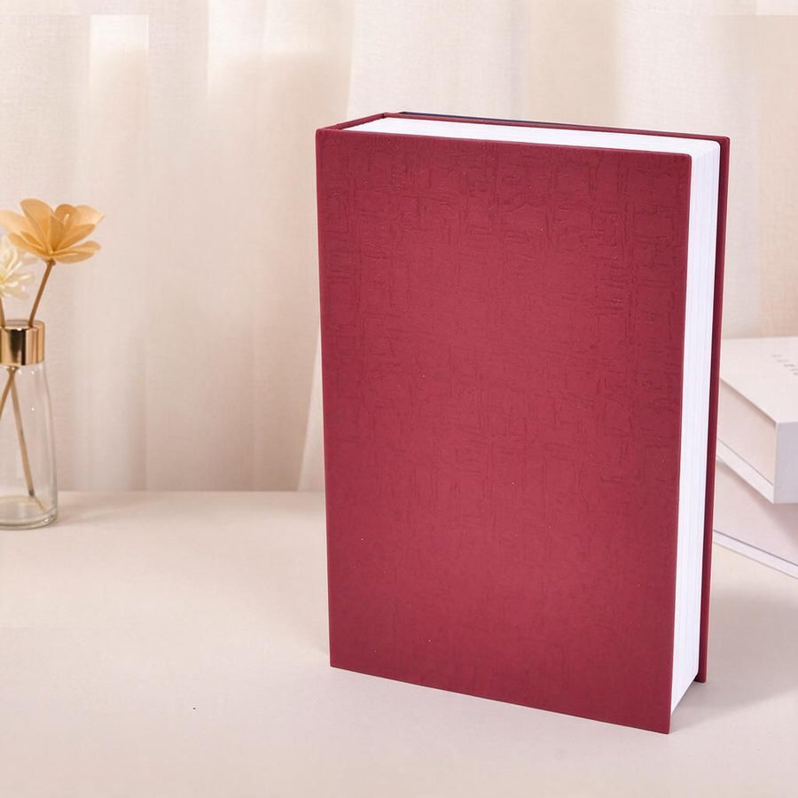 Faux Book Safe 3-Digit Combination Lock The New English Dictionary Medium Red 1pc Hidden Cash Coin Bank Desk Office Halloween
