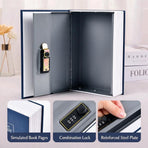 Faux Book Safe 3-Digit Combination Lock The New English Dictionary Medium Red 1pc Hidden Cash Coin Bank Desk Office Halloween