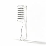 16cm Clear W-Shape 6-Tooth Scalp Massager Comb Roller Ball Oil Applicator Portable Hair Care Tool Boxed Home Spa Gift