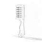 16cm Clear W-Shape 6-Tooth Scalp Massager Comb Roller Ball Oil Applicator Portable Hair Care Tool Boxed Home Spa Gift