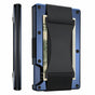 Slim RFID Anti-Scan Wallet Royal Blue Aluminium Alloy Money Clip Card Holder Strap Design 1pc Gift Idea