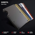 Signature Black Matte Carbon Fibre Card Guard Wallet with Elastic Strap RFID Safe 1pc Compact Commuter