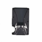 Men's Skull-Print Black Aluminium Card Carrier Spring Cash Clip RFID Shield 1pc Biker Gift