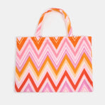 Zigzag Print Sun Lounger Towel Cover ST002 75x210cm Terry Cloth Pocket Carry Pouch Poolside Holiday