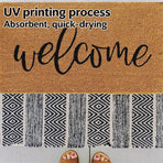 Imitation Coir Door Mat Solid Brown 40x60cm Non-Slip Washable Welcome Mat Entryway