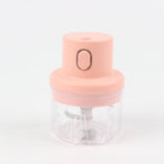 Pink 100ML Small Garlic Mincer One-Touch Mini Food Chopper for Ginger Chilli Meal Prep Compact Kitchen Tool