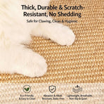 Cat Scratching Pad 30x40cm Natural Woven Sisal Furniture Guard Anti-Scratch Lounger Mat No Sticky Back Home