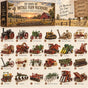 Antique Farm Equipment Blind Box Collector Edition 24 Vintage Mini Machines Steam Tractor Thresher Models 26x18x3cm Acrylic Stand Gift