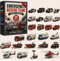 Day-by-Day Unboxing Advent Box Emergency Rescue Fleet 24 Assorted Vehicles Chopper K9 Unit Boat Models 26x18x3cm 3mm Acrylic Stand Xmas