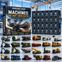 Machines You Didn't Know Existed Vol.01 Engineering Legends Heavy Equipment Model Countdown Box 24 Surprise Doors 26x18x3cm 3mm Acrylic Gift