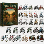 Retro Pushbike Model Reveal Book 24 Miniature Bicycle Figures Inside 26x18x3cm 3mm Acrylic Slots Nostalgic Cycling Memorabilia Gift
