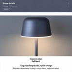 Cordless Rechargeable LED Desk Lamp Green 1200mAh USB 3W Dimmable Ambient Light Decor for Dining Bar Bedside