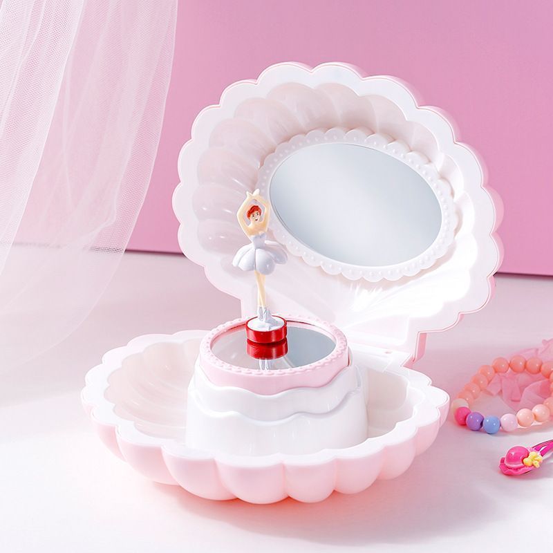 Creative Gift Ornament, BY888 Shell Music Box - Light Pink