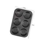 6-Cup Muffin Tray Black