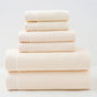 Combed Cotton Towel Set for Bath, Hand and Face, Off White