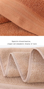 Combed Cotton Towel Set for Bath, Hand and Face, Camel