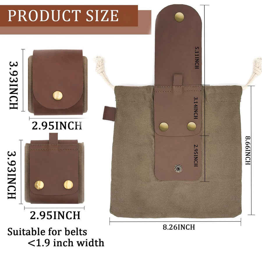 Foraging Pouch, Khaki with 2 Small Pockets