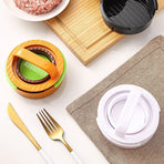 4Pcs Round Hamburger Patty Press Maker Tool Set black