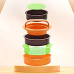 4Pcs Round Hamburger Patty Press Maker Tool Set black