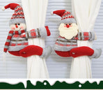 2Pcs Christmas Tall Hat Snowman Curtain Tiebacks