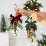 D8 Christmas Wreath Ornament Red 2 Pack
