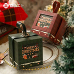 2pcs Side Handle Round Christmas Box - Green