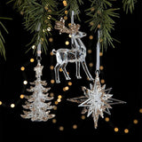 2pcs Christmas Tree Christmas Ornament Props - Top-Down View
