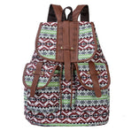 Canvas Backpack, Ethnic Floral Print
