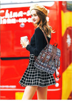 Canvas Backpack, Ethnic Floral Print