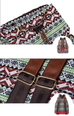 Canvas Backpack, Ethnic Floral Print