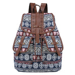 Canvas Backpack, Plaid Pattern