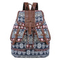 Canvas Backpack, Plaid Pattern