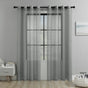 grey Light Transparent Window Sheers, 2 Pieces, Multiple Sizes Available
