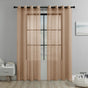 Mandy Orange Light Transparent Window Sheers, 2 Pieces, Multiple Sizes Available