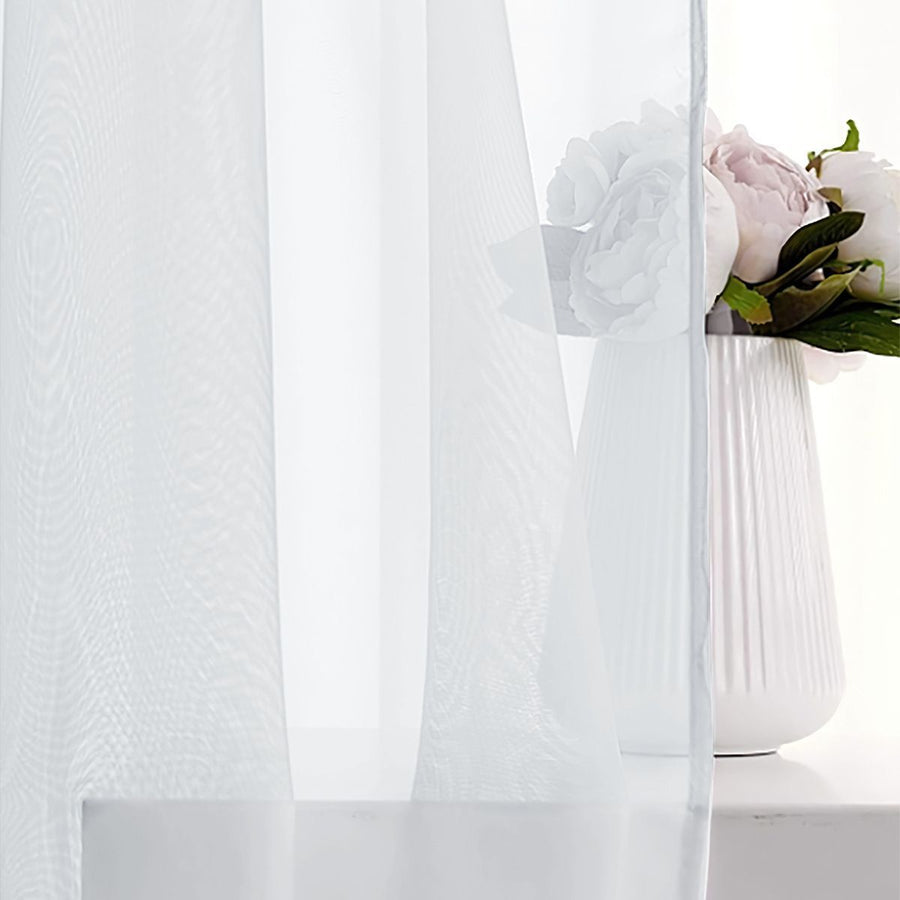 Mandy Orange Light Transparent Window Sheers, 2 Pieces, Multiple Sizes Available
