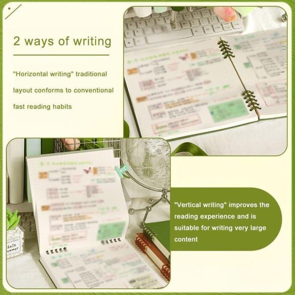 Grid Notebook Mint Green 60 Sheets/120 Pages