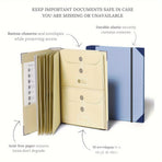 Document Organizer for Important Papers Thickened Blue