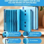 Document Organizer for Important Papers Thickened Blue
